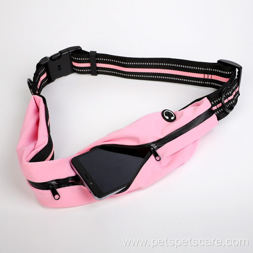 Hands Free Dog Leash Waterproof Waist Bag Pouch